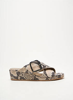 Mules/sabots talon compensé talon de 4 à 6cm beige NIMAL femme