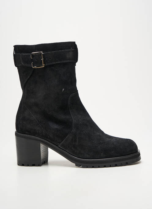 Bottines/boots nubuck talon de 4 à 6cm noir NIMAL femme