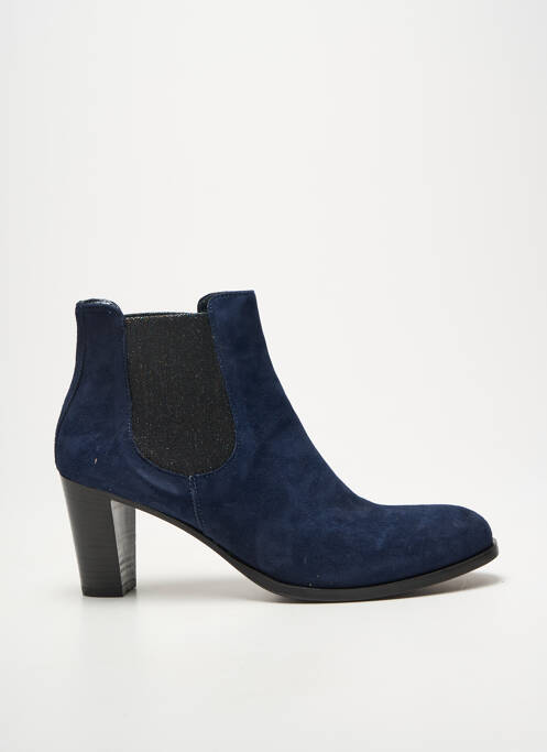 Bottines/boots nubuck talon de 7 à 9cm bleu NIMAL femme