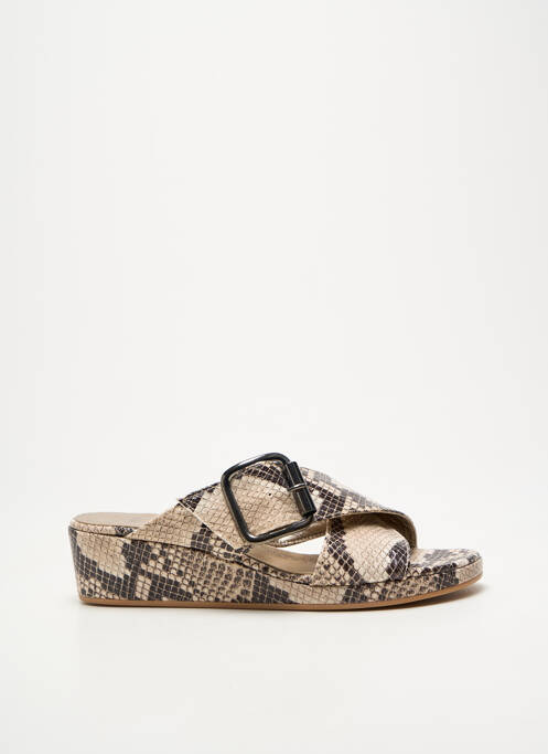 Mules/sabots talon compensé talon de 4 à 6cm beige NIMAL femme