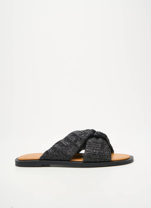 Mules/sabots chiquet talon plat jusqu'à 3cm noir VANESSA WU femme