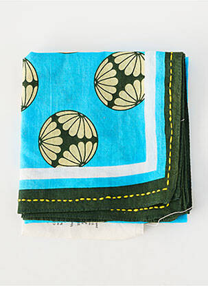 Foulard tissage popeline vert STORIATIPIC femme