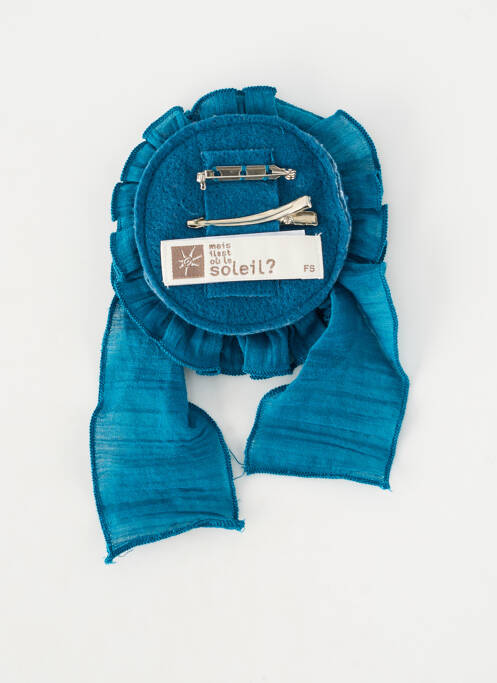 Broche bleu MAIS IL EST OU LE SOLEIL femme