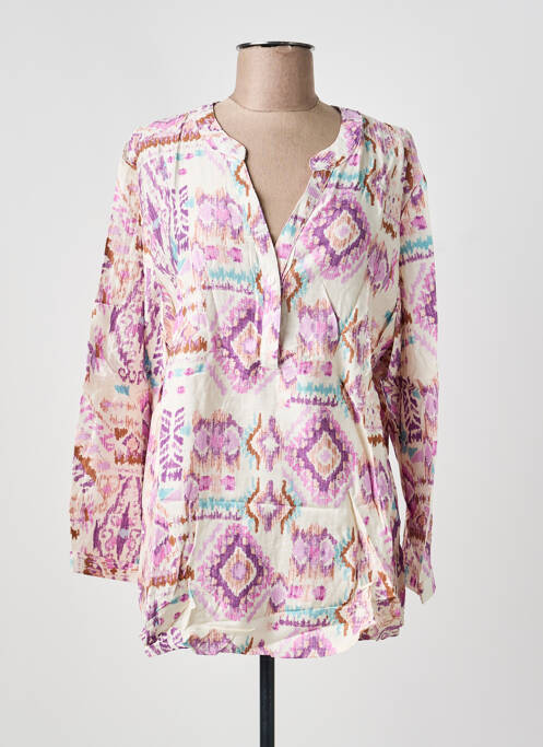 Blouse manches longues manches longues violet CHRISTY femme