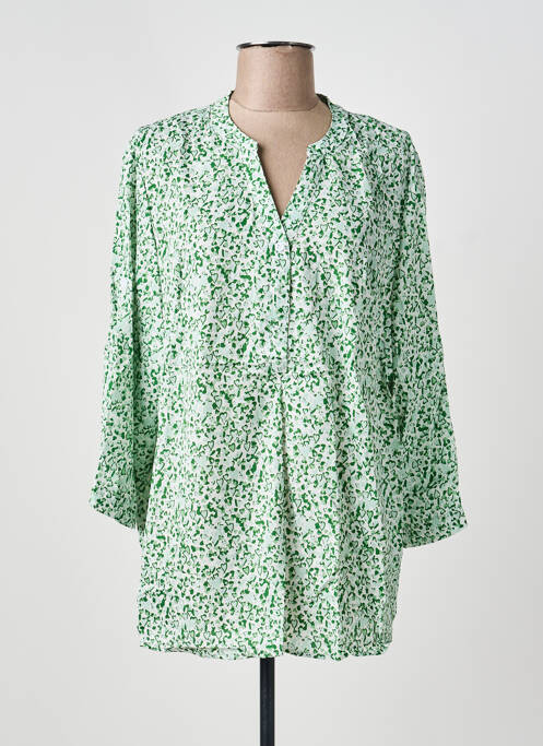 Blouse imprimé fantaisie manches longues vert WORLD FASHION femme