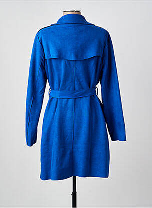Trench coupe cintrée sans capuche bleu CHRISTY femme