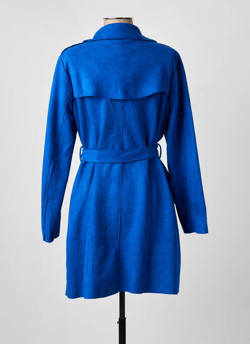 Trench poches sans capuche bleu CHRISTY femme