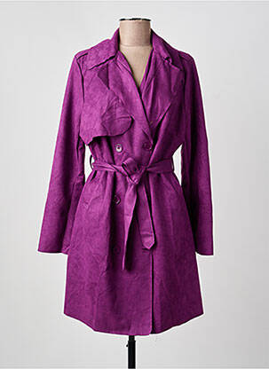 Trench poches sans capuche violet CHRISTY femme
