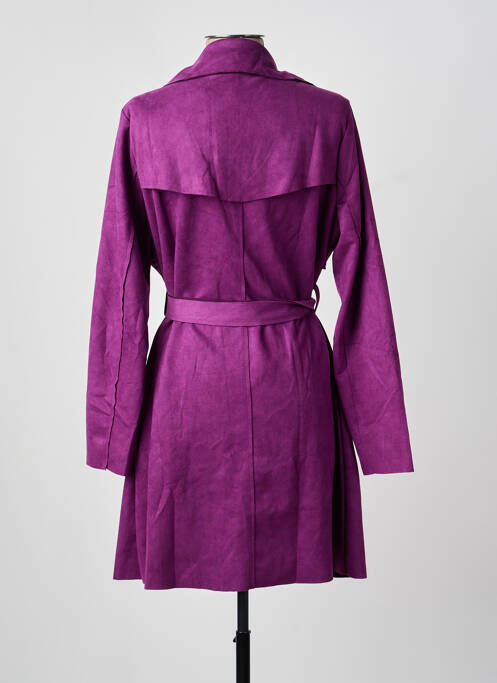 Trench poches sans capuche violet CHRISTY femme