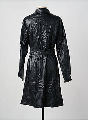 Manteau long coupe cintrée sans capuche noir CHRISTY femme