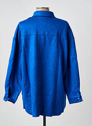 Chemisier coupe droite manches longues bleu CHRISTY femme