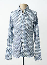 Chemise manches longues imprimé fantaisie bleu DESOTO homme
