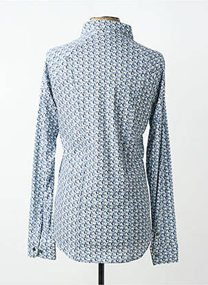 Chemise manches longues imprimé fantaisie bleu DESOTO homme