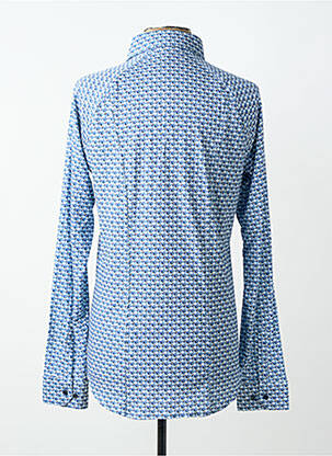 Chemise manches longues imprimé fantaisie bleu DESOTO homme