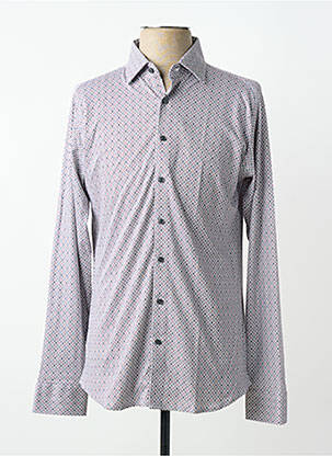 Chemise manches longues imprimé fantaisie blanc DESOTO homme