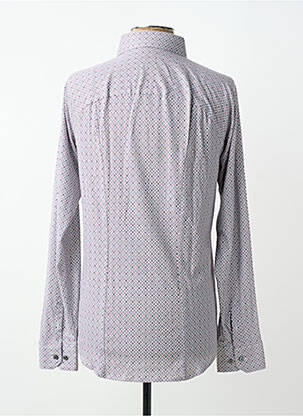 Chemise manches longues imprimé fantaisie blanc DESOTO homme
