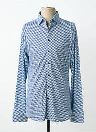 Chemise manches longues imprimé fantaisie bleu DESOTO homme