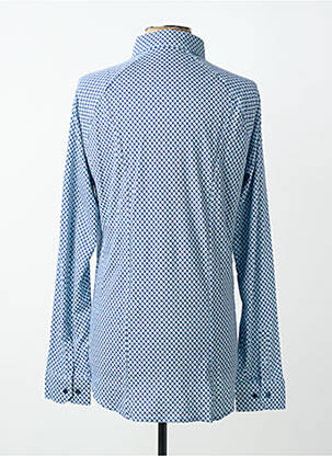 Chemise manches longues imprimé fantaisie bleu DESOTO homme