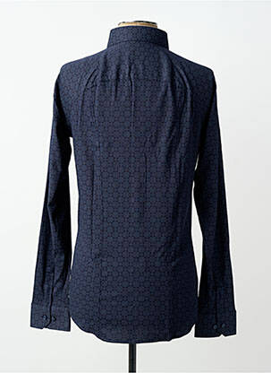 Chemise manches longues imprimé fantaisie bleu DESOTO homme