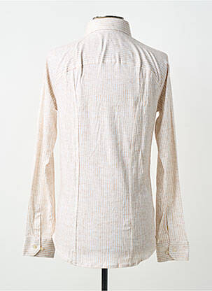 Chemise manches longues coupe cintrée beige DESOTO homme