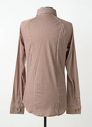 Chemise manches longues imprimé fantaisie marron DESOTO homme