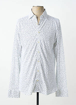 Chemise manches longues coupe cintrée blanc DESOTO homme