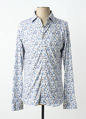 Chemise manches longues coupe cintrée bleu DESOTO homme