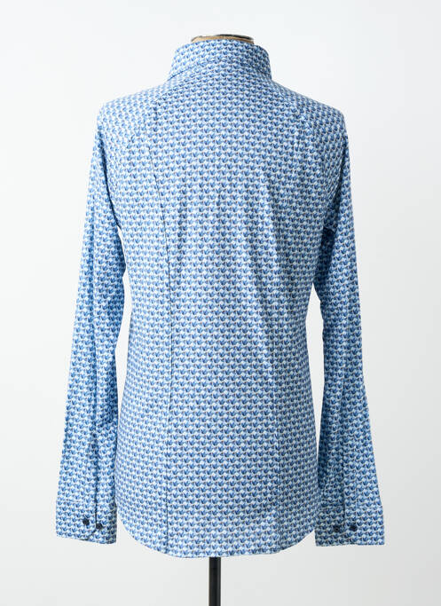 Chemise manches longues imprimé fantaisie bleu DESOTO homme