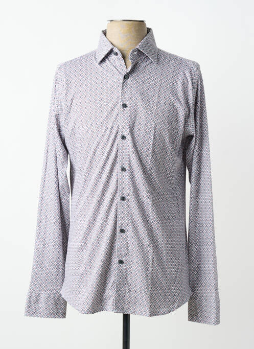 Chemise manches longues imprimé fantaisie blanc DESOTO homme