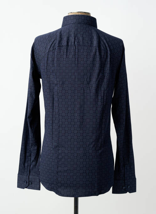 Chemise manches longues imprimé fantaisie bleu DESOTO homme