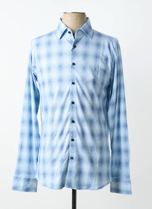Chemise manches longues imprimé fantaisie bleu DESOTO homme