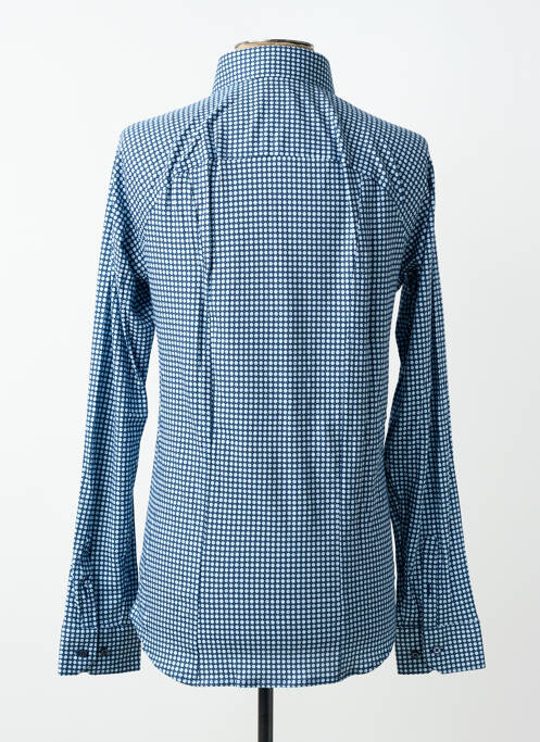 Chemise manches longues imprimé fantaisie bleu DESOTO homme