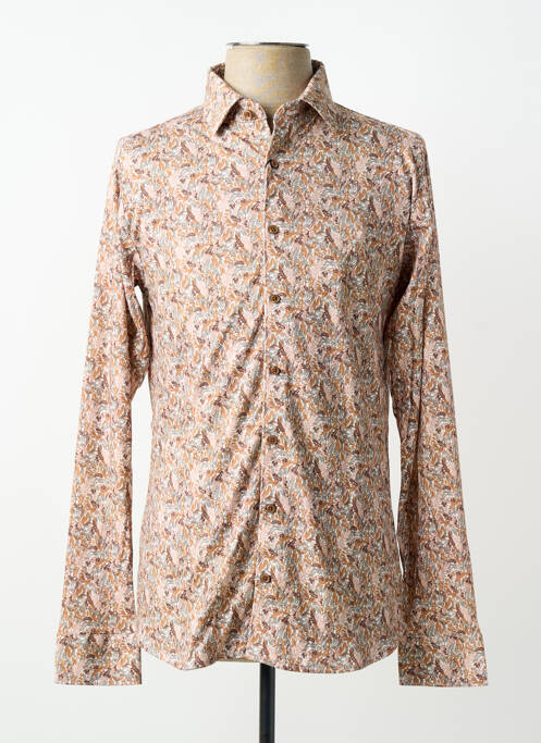 Chemise manches longues imprimé fantaisie orange DESOTO homme