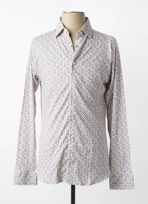 Chemise manches longues imprimé fantaisie jaune DESOTO homme