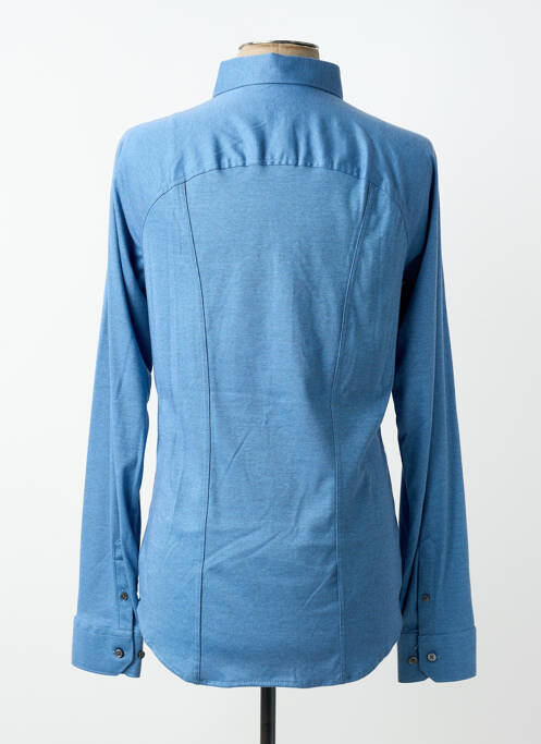 Chemise manches longues coupe cintrée bleu DESOTO homme