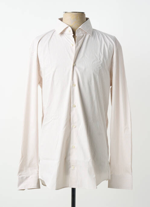 Chemise manches longues imprimé rayures beige STRELLSON homme