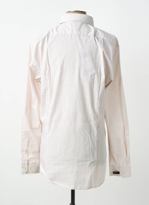 Chemise manches longues imprimé rayures beige STRELLSON homme