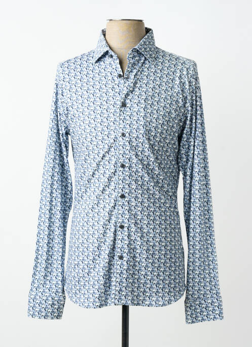 Chemise manches longues bleu DESOTO homme