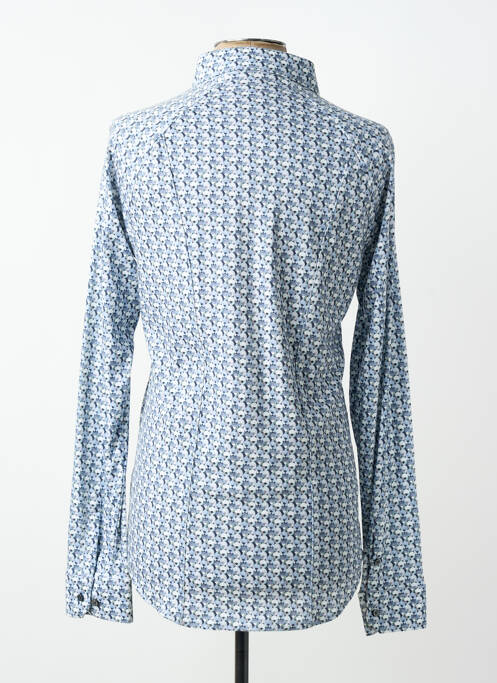 Chemise manches longues bleu DESOTO homme