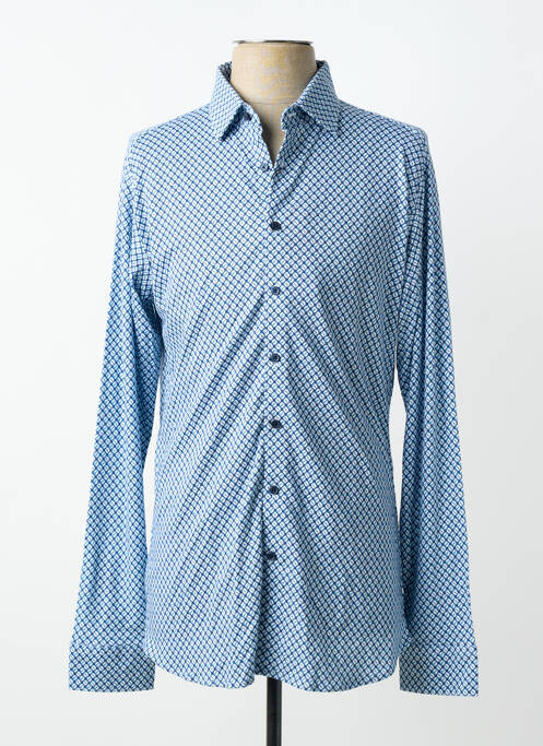 Chemise manches longues bleu DESOTO homme