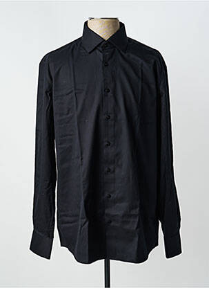 Chemise manches longues coupe droite noir ETERNA homme