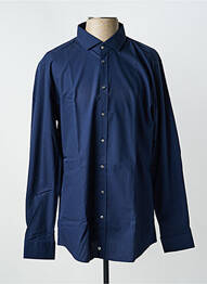 Chemise manches longues tissage popeline bleu STRELLSON homme