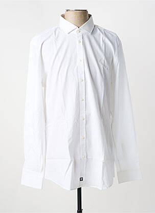 Chemise manches longues tissage popeline blanc STRELLSON homme