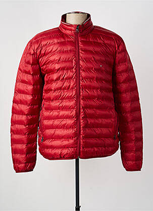 Doudoune manches longues sans capuche rouge TOMMY HILFIGER homme