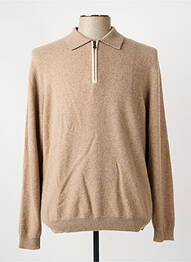 Pull manches longues manches longues marron ESTHEME homme