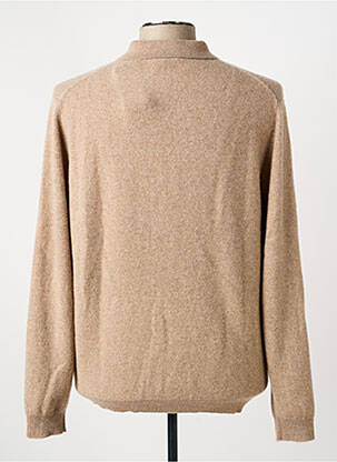 Pull col polo manches longues marron ESTHEME homme