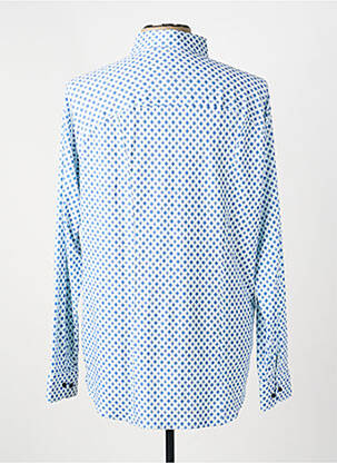 Chemise manches longues imprimé fantaisie bleu DESOTO homme