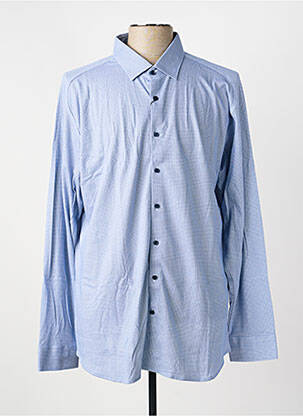 Chemise manches longues imprimé fantaisie bleu DESOTO homme