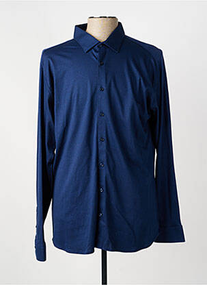 Chemise manches longues coupe cintrée bleu DESOTO homme