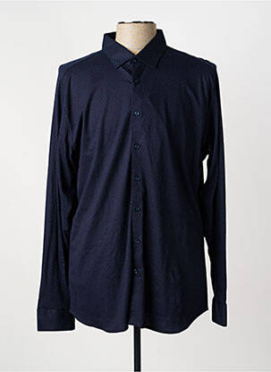 Chemise manches longues imprimé fantaisie bleu DESOTO homme
